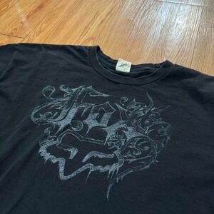 Fox Racing Men's Shirt Y2K Motocross Skater Grunge Black Size 2XL